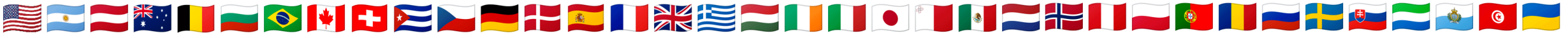 36 bandiere internazionali