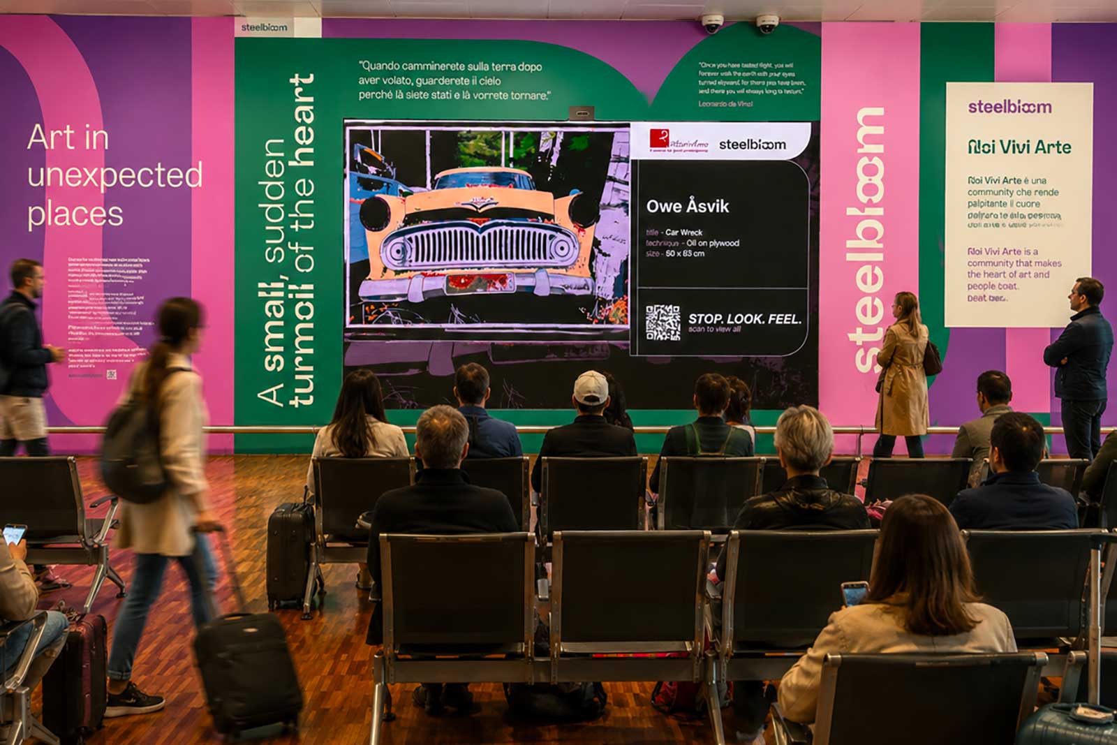 esporre arte in aeroporto