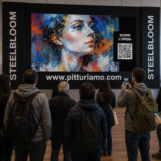 Arte monitor 3x2 aeroporto Bergamo<br />

