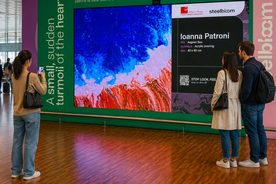 informazioni-opere-arte-aeroporto scansione qr-code-opere arte aeroporto