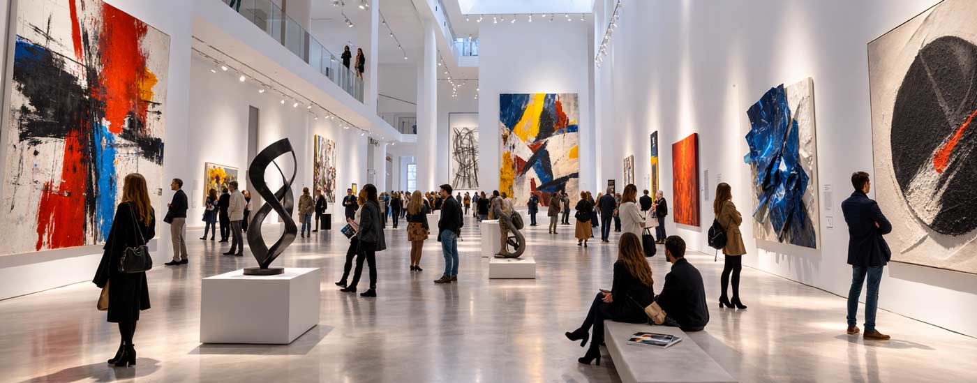 Interni di un museo di arte contemporanea